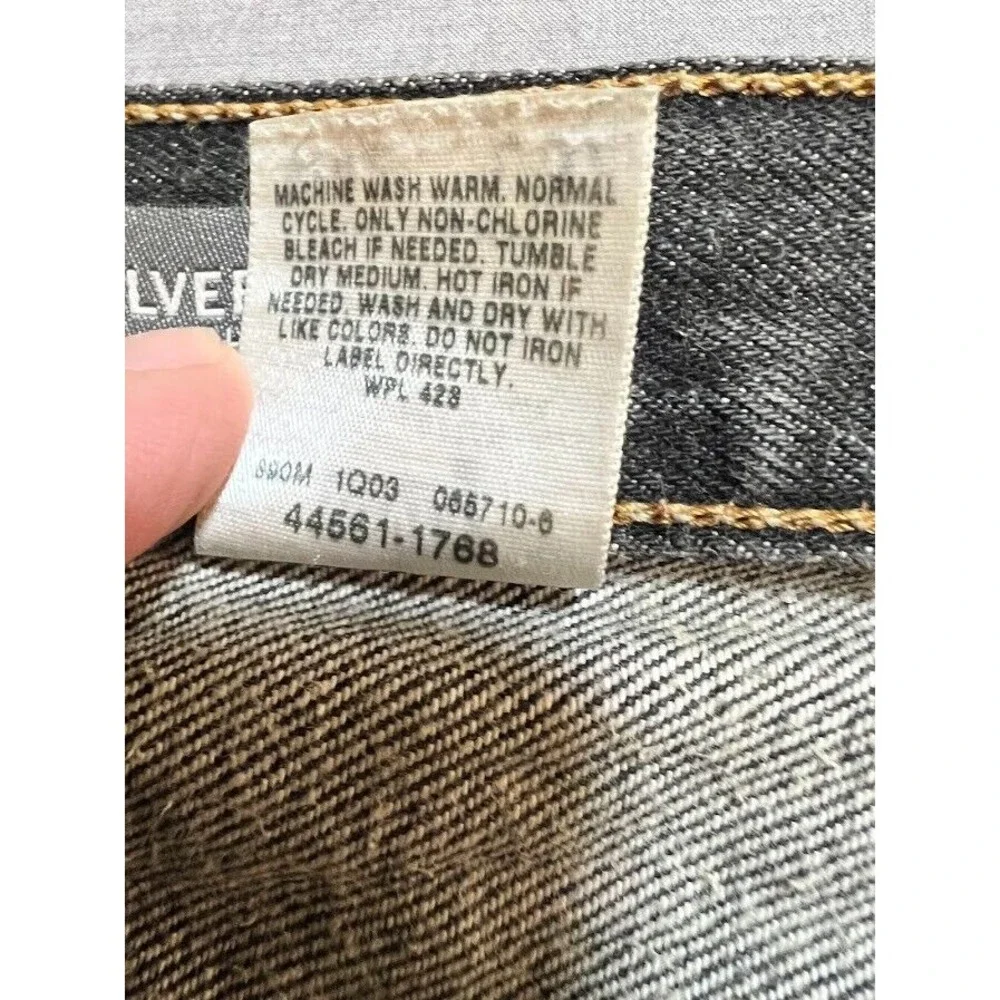 Levi's Silver Tabs Cut Off Shorts Mens 42‎ Black Denim Pocketed Zip Men.